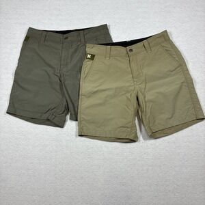Howler Bros Lot Two Horizon Hybrid Green Tan Quickdry Ripstop Shorts Mens 30